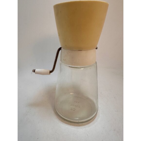 Vintage Federal Housewares Manual Cheese Nuts Coffee Grater Glass Base Hand Cran - Picture 5 of 9